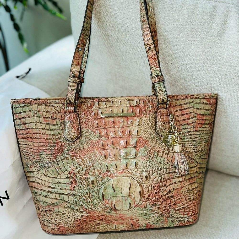 Brahmin Medium Asher Tote in Sandstone Ombre